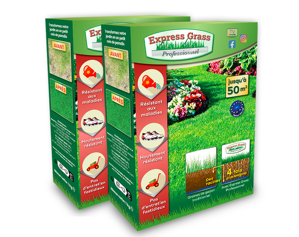 2 paket Express Grass Professional gräsmattefrö